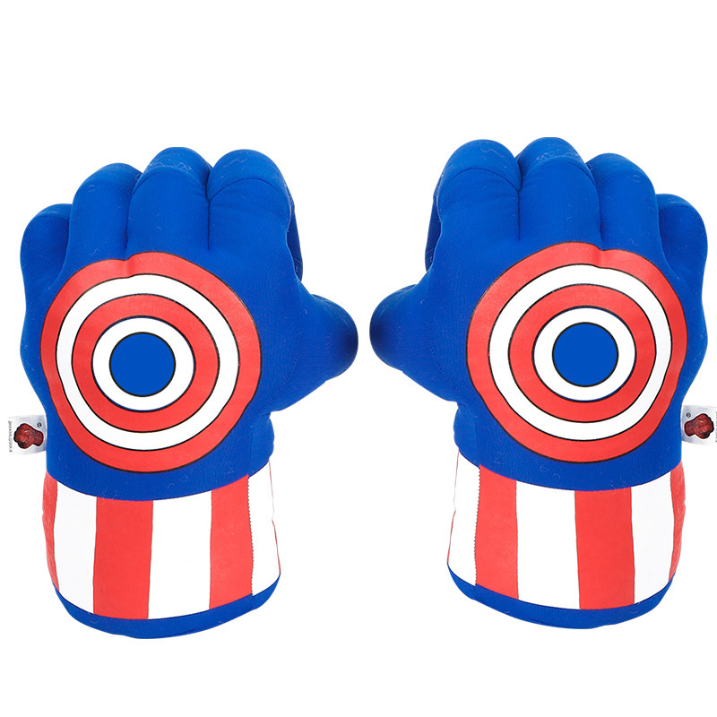 Animación de comercio exterior transfronterizo alrededor de Hulk Boxing Black Line Spider Nuevos guantes Regalo para niños Puño de juguete