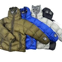 眼镜街头冬季加厚保暖棉服潮流连帽外套跨境欧美个性ins