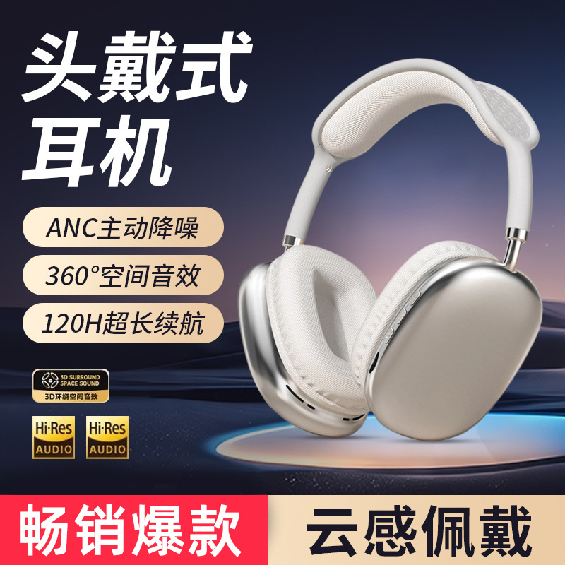Huaqiangbei Cross-Border Wireless Over-Ear Bluetooth Headphones 2026 New Model with Long Battery Life and Comfortable Fit, in Stock from the Manufacturer