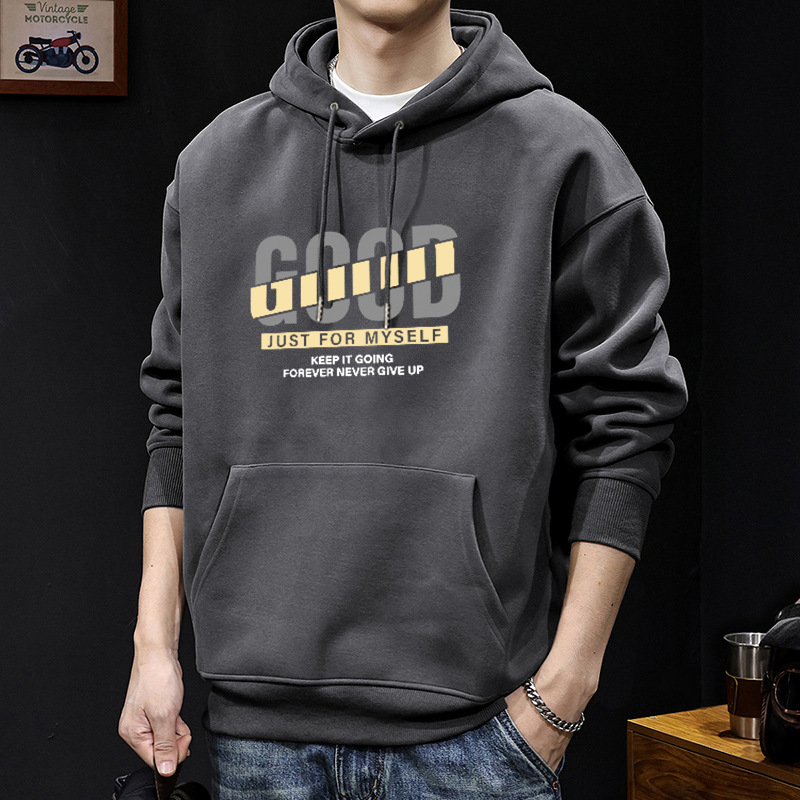 Suéter con capuz gris oscuro Regular - 3127