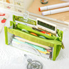 Japanese transparent pencil case, high quality capacious stationery for elementary school students