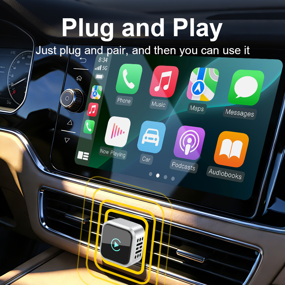 Cross-Border Wireless Carplay Box Private Model Smart Car Interconnection Box Apple Android Autocarplay Box