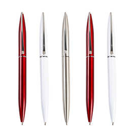 细长型旋转圆珠笔商务金属中油笔礼品广告台笔印刷logo中油笔批发