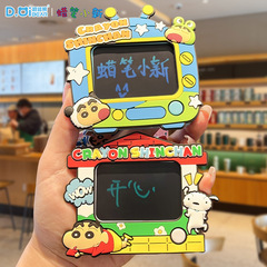 新しい本物のクレヨンしんちゃん落書き製図板キーホルダークリエイティブスクールバッグペンダント学生ポータブル書き込みボードギフト
