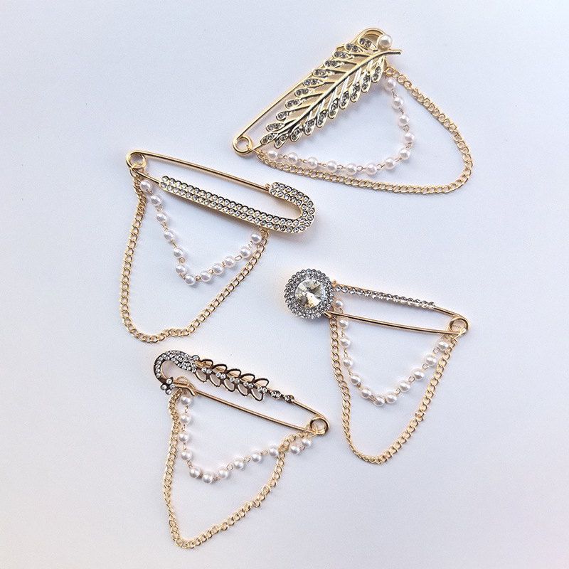 Broche chaîne rétro tendance et élégante, style streetwear, boucle décorative pour ceinture._voghion.com