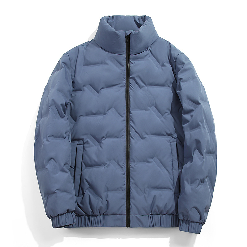 Men's Clothing stand collar Silk cotton jacket, light and thin Silk cotton jacket for men, duck Silk cotton, couple style, winter cold protection, warmth and leisure_voghion.com