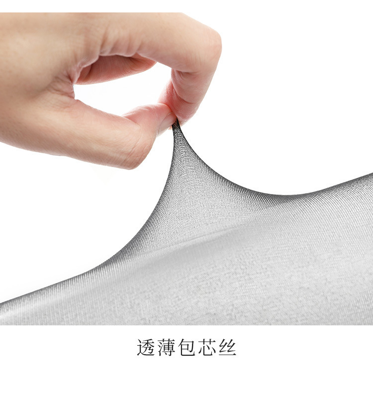 Feimu Black Open Stockings with Attached Garter, Hand-Tearable, One Size — detail image 27