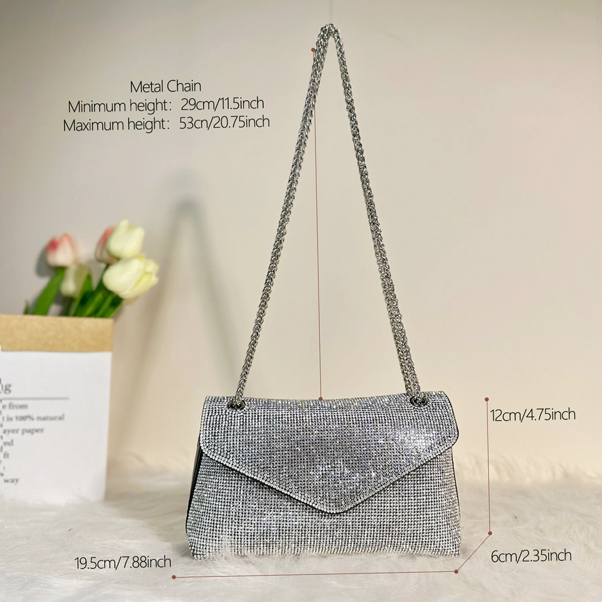 2024 Mini bolso de diamantes de imitación Guangzhou Trend Cross-border Foreign Trade Chain Ropa de cena con estilo bolso de tarjeta de cambio bolso de mensajero