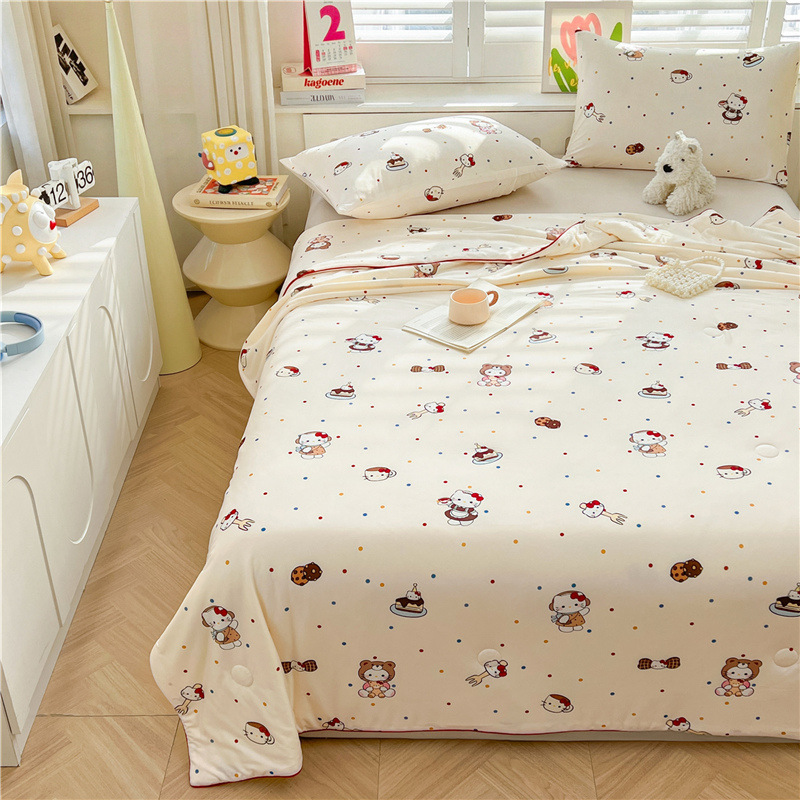 A級ベビー・マタニティグレード大豆繊維ニット綿夏用掛け布団、洗濯機で洗える夏用子供用薄掛け布団、ギフト用エアコン掛け布団