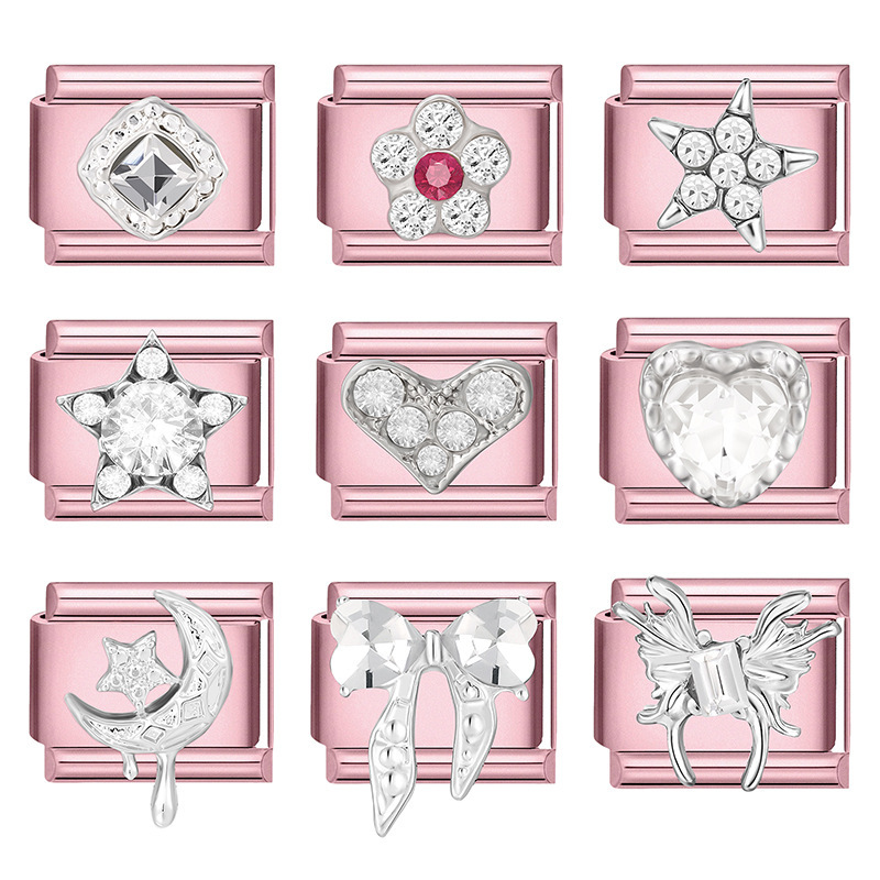 Charms Can Be Combined to Create a Versatile DIY Foundation for a Multi-Functional Italian Modular Bracelet Accessory, Fashionable for Commuting