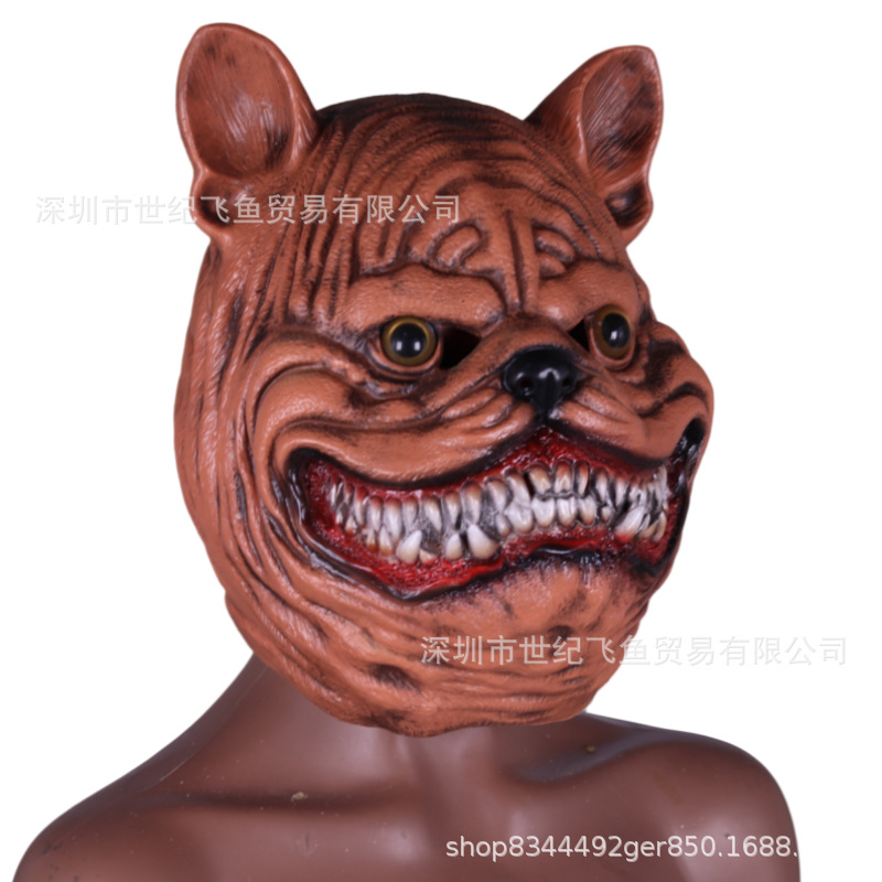 Nuevos productos transfronterizos máscaras Pug Big Party props fabricantes de películas y televisión alrededor de la máscara de látex de terror