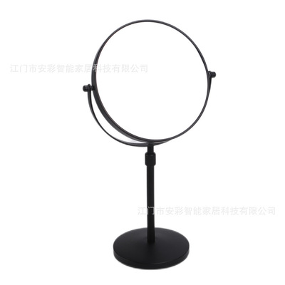 安彩欧式可升降可调节高低台式化妆镜双面镜放大镜子伸缩镜美容