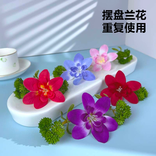 Hotel Dinner Plate, Orchid Decoration, Hot Pot, Western Food, Sashimi Plate Decoration, Flowers and Fake Flowers