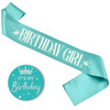 Birthday party BIRTHDAY GIRL Girls Makou Iron Breast Ribbon Set Rose Gold Badge Ritual Tape