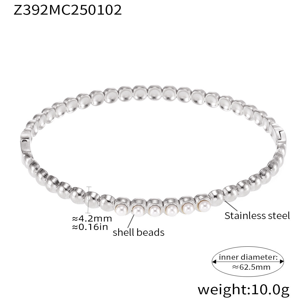 Brazalete de diamante de zircón de diamante de Zhengyu T, brazalete de acero inoxidable incrustado a mano en Europa y Estados Unidos, simple y ligera, pulsera de lujo transfronteriza