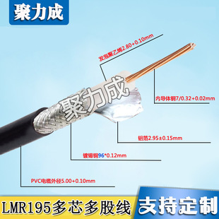 195 low loss RF coaxial line video surveillance AP routing copper multi-core 128/96 woven 50-3 multi-strand