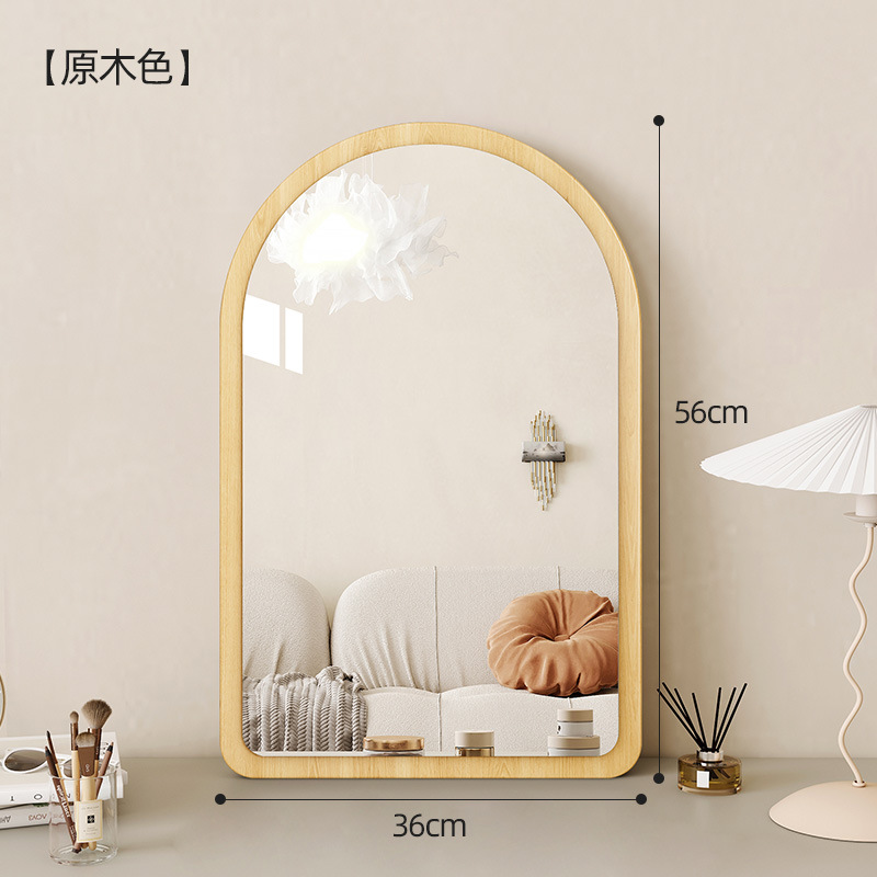 Espejo de vestir arqueado medieval en el hogar dormitorio de niñas espejo de maquillaje se puede colgar en la pared dormitorio de estudiantes espejo de oficina