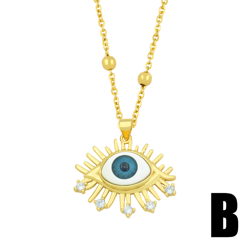 devilu0027s eye fashion sweater chain necklace wholesale jewelry Nihaojewelry