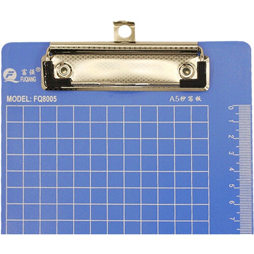 Fuqiang A4 plastic board clip, office file clip board, writing board clip, writing flat head clip, manufacturer wholesale