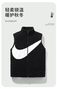 Men's Winter Lambskin Cardigan Fashion Vest Loose Casual Soft Comfortable Vest Wearing Warm Fashionable Jacket