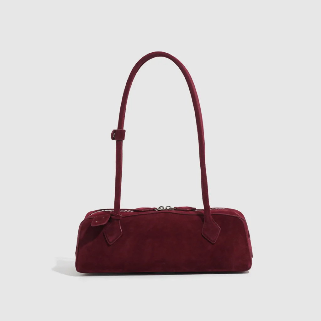 Fashionable Women's Leopard Print Baguette Bag, Niche Retro Underarm Shoulder Bag, High-End Spotted Long Bag - Thumbnail 6