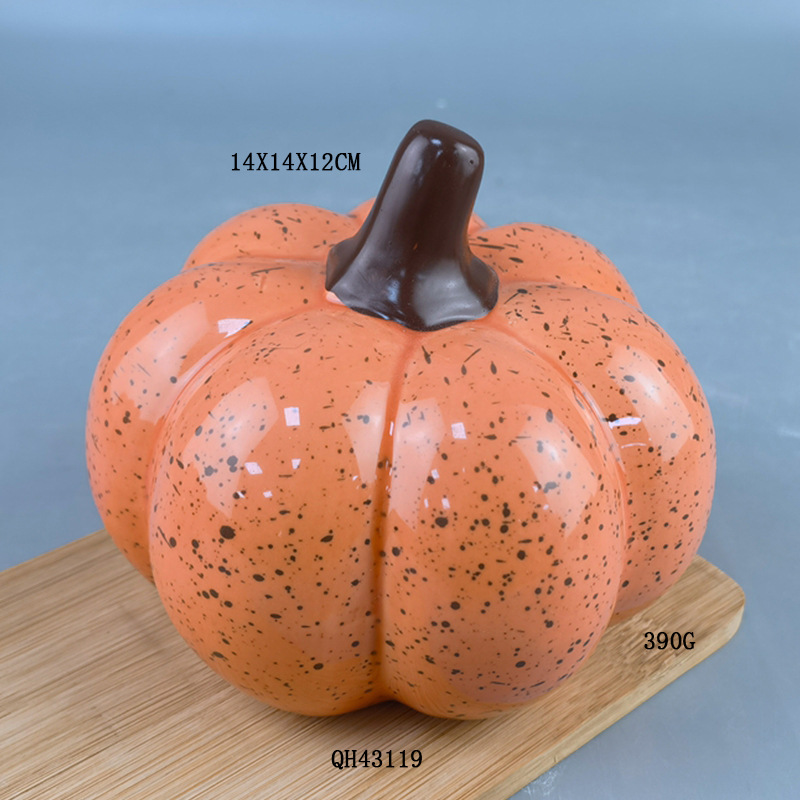 Creativo modelo de calabaza de cerámica Halloween calabaza adornos accesorios de decoración accesorios de festival de cosecha galvanizado calabaza frasco