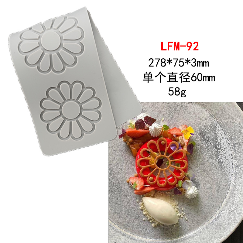 Nuevo en stock Daisy Lotus caleidoscopio fondant LACE pad DIY hornear decoración molecular cocina impresión molde