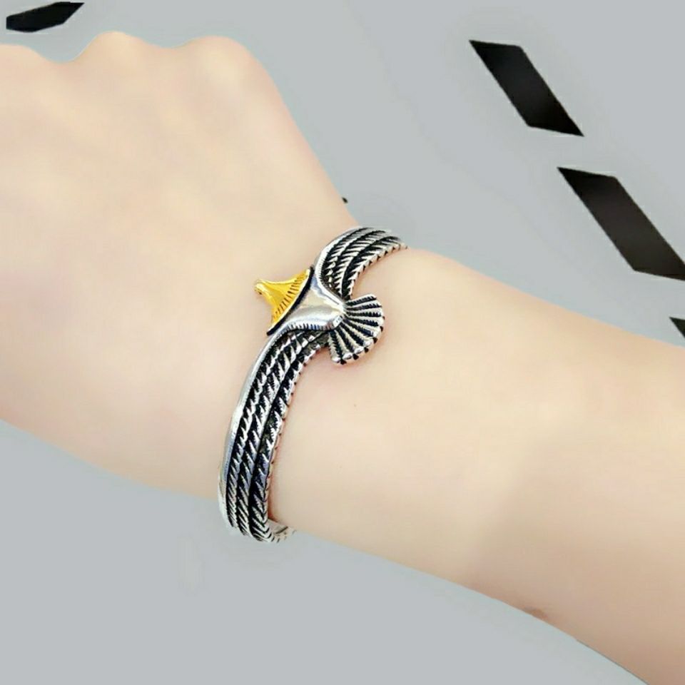 Retro Ethnic Style Eagle Copper Plating Bangle