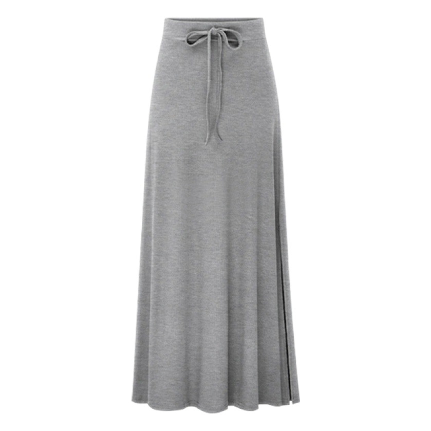 Europe and the United States cross-border foreign trade women's clothing large size fat sister spring and summer slit half-length skirt high waist knitted mid-length hip skirt