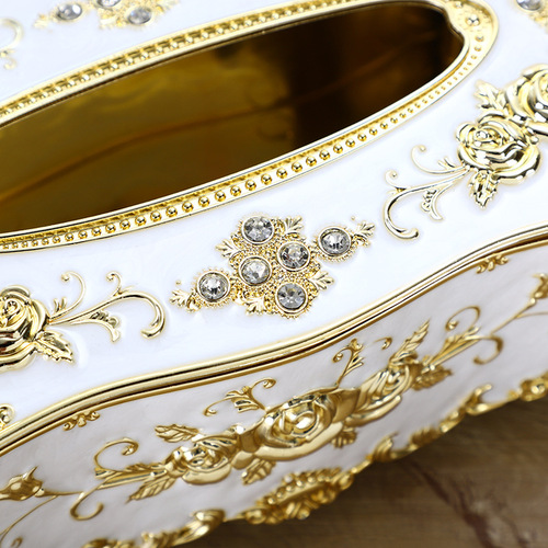 Home living room decoration supplies European style plastic tissue box home living room paper box creative decoration paper drawer box