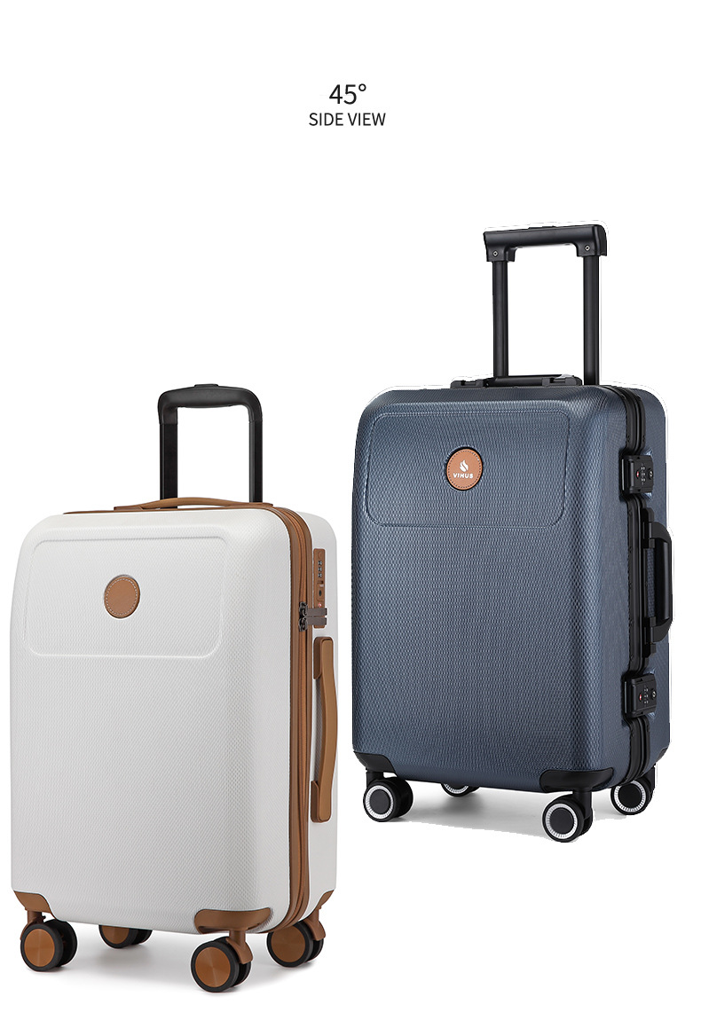 Vali Weihao khung nhôm cao cấp 20 inch đa năng cho doanh nhân — Phiên Bản khóa kéo màu xanh nước biển, Phiên Bản khóa kéo màu xám đậm, Phiên bản khung nhôm màu xám đậm, Phiên Bản khóa kéo Màu cà phê chi tiết 17