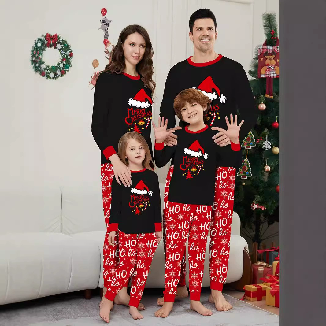 Осенняя рождественская пижама для родителей и детей новая семья