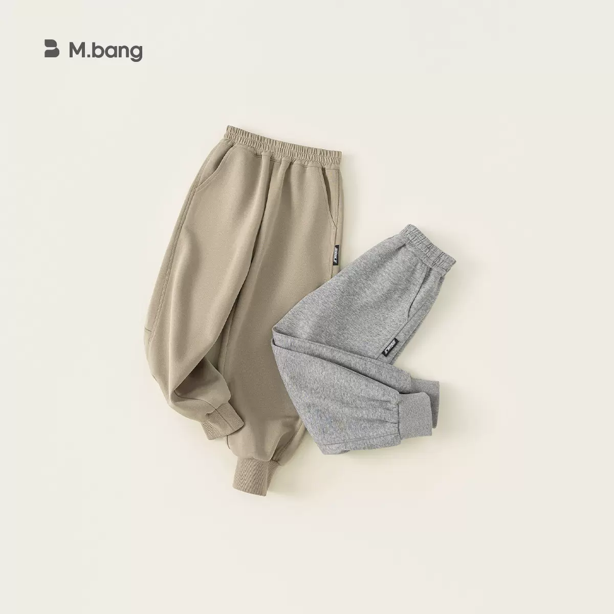 宥宝男童春秋款裤子中大童秋装纯色运动裤简约宽松卫裤男孩束脚裤