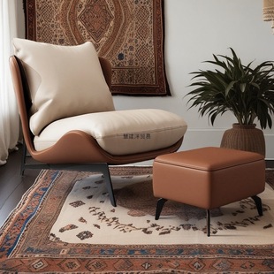 Nordic Single Sofa Chair Modern Minimalist Design Art Balcony Special-Shaped Leisure Latex Internet Celebrity Lazy Sofa