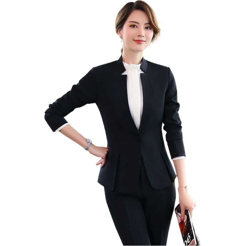 Деловая одежда женский костюм модный костюм платье Ювелирный магазин рабочая одежда Темперамент богиня веер OL стойка регистрации инструменты