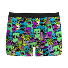 跨境外贸欧美男士内裤3D数码印花休闲日常内穿舒适弹力透气平角裤