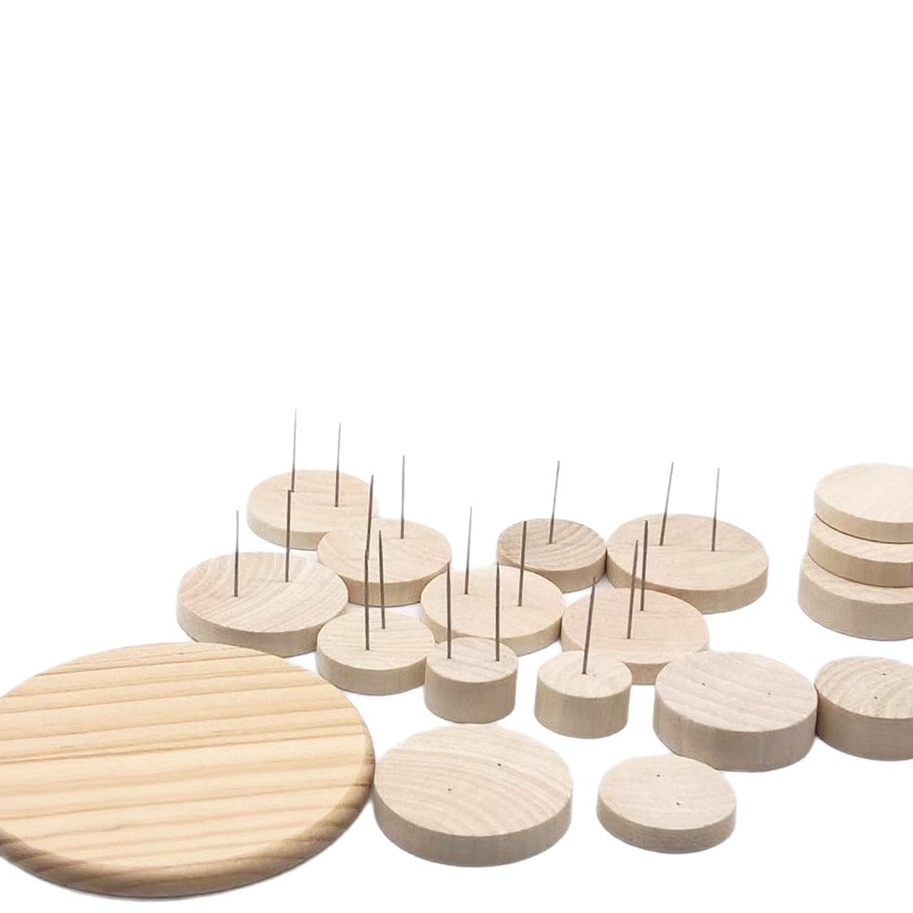 Punto de venta directo de fábrica Base de muñeca casera Marco de soporte de muñeca tejida Base de muñeca fija de madera maciza Aguja de adorno