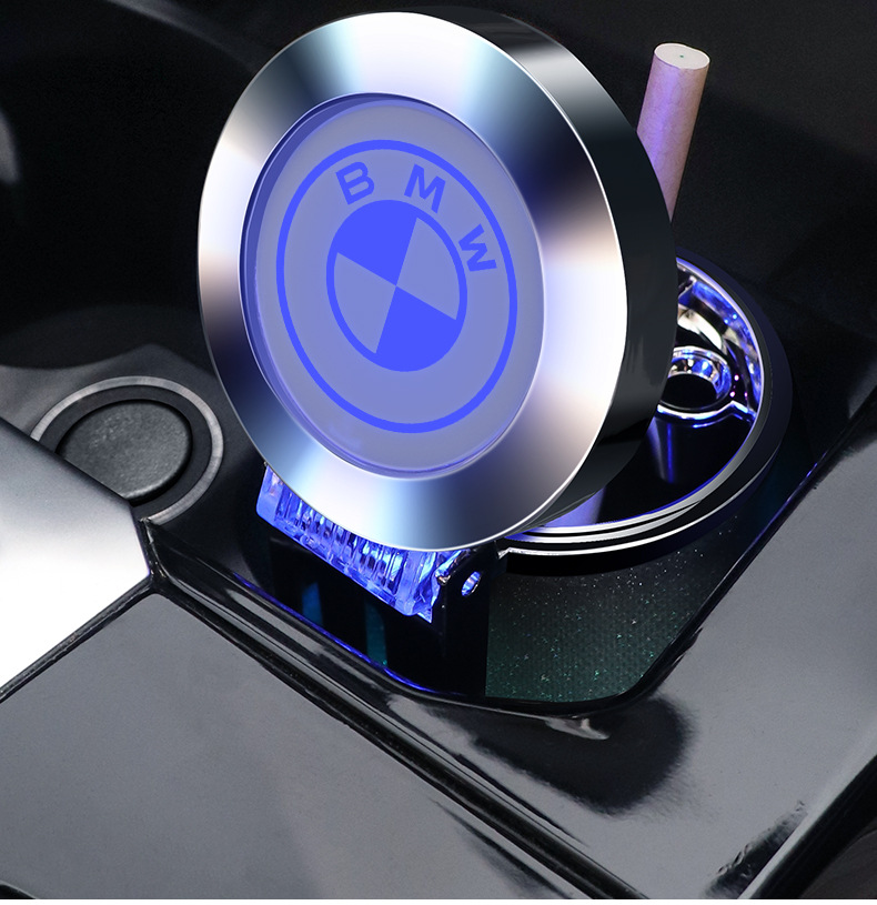 Car Ashtray Hanging Personalized Creative Internet Celebrant Car Ashtray with Lid LED Light Car Ashtray