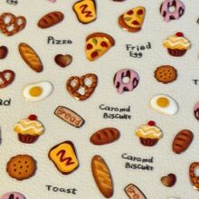 新款ins风甜品美食果冻立体美甲贴纸背胶装饰文具电脑手机ccd装饰