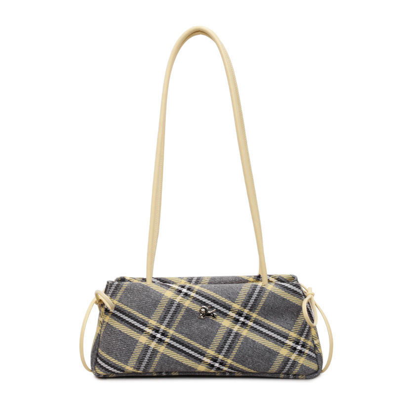 Casual Large Capacity Canvas Bag For Women, New Fashion Commuter Shoulder Bag, College Student Class Bag, Baguette Bag - Thumbnail 7