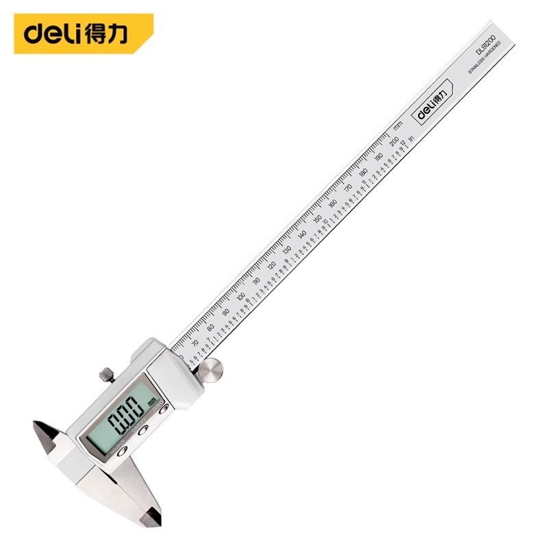 得力工具DL91200高精度电子数显游标卡尺 数显卡尺0-200mm