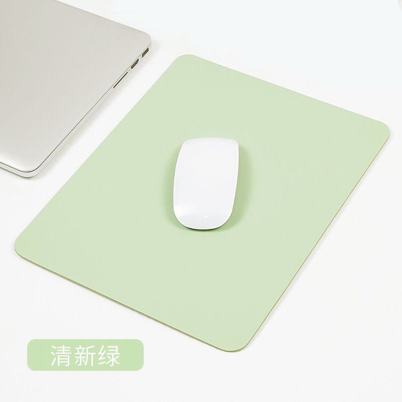 皮革鼠标垫纯色简约防滑鼠标小垫笔记本电脑办公桌垫游戏图案LOGO|undefined