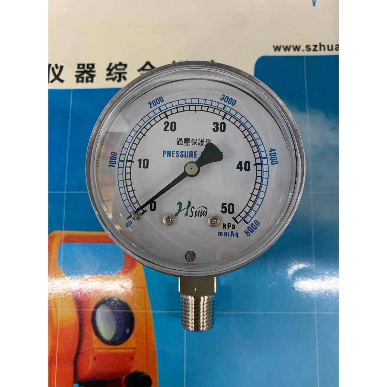 hsum牌隔膜压力表 YE60 膜盒压力表 螺纹PT1/4 表盘60MM