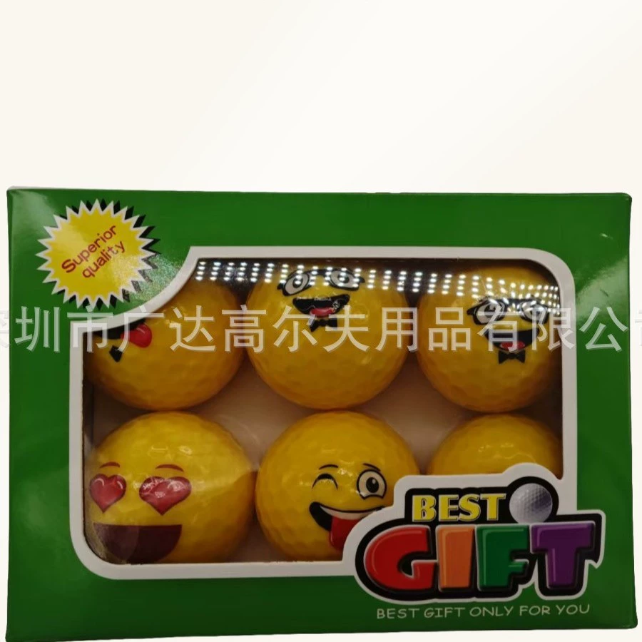 Мячи для гольфа цветные, нестандартные, двухслойные для тренировок, подарочные, набор из 6 штук в подарочной коробке, прямые поставки с завода, трансграничная торговля