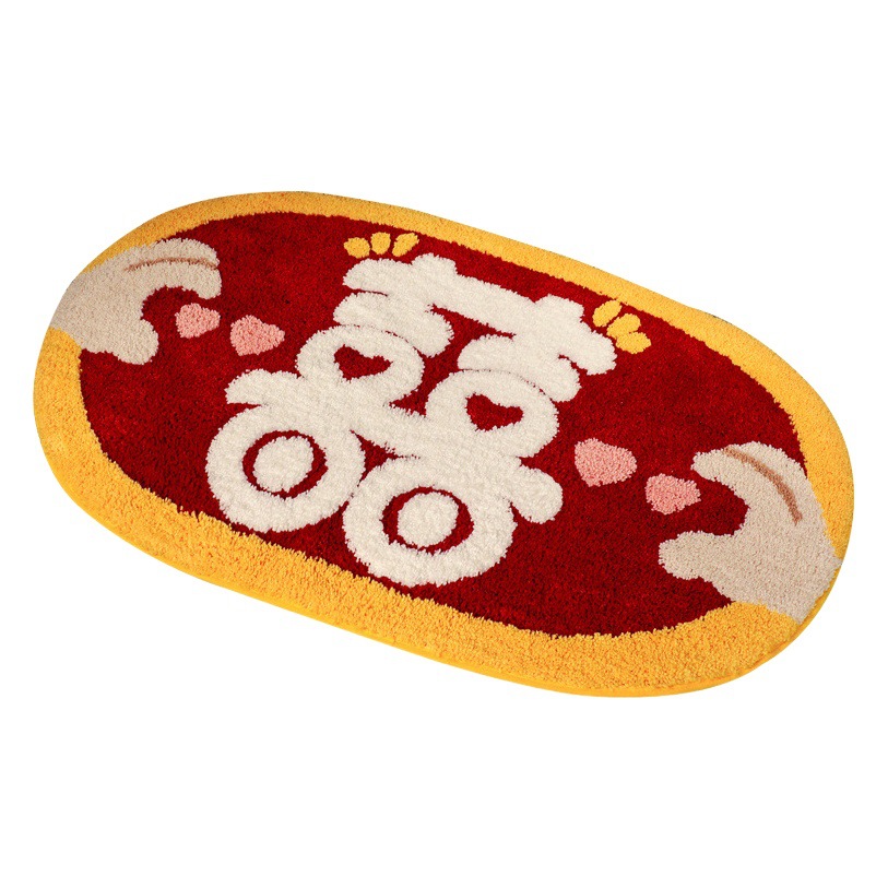 Boda alfombra de piso en forma de XI manta de noche decoración de la habitación de la boda roja puerta de entrada de la boda alfombra festiva ventana alfombra del piso frontal