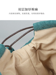 444Z wholesale kettle teapot bag silver pot bag travel tea set storage bag outdoor portable cloth bag purple clay pot