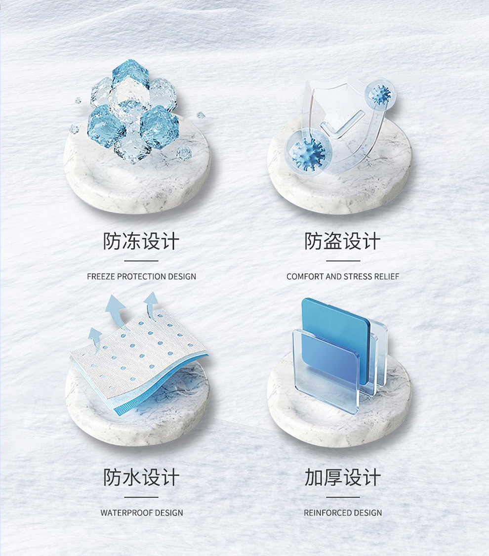 600d Oxford cloth thickened snowflake pattern car front windshield snow cover, car snow shield, cross-border bestseller