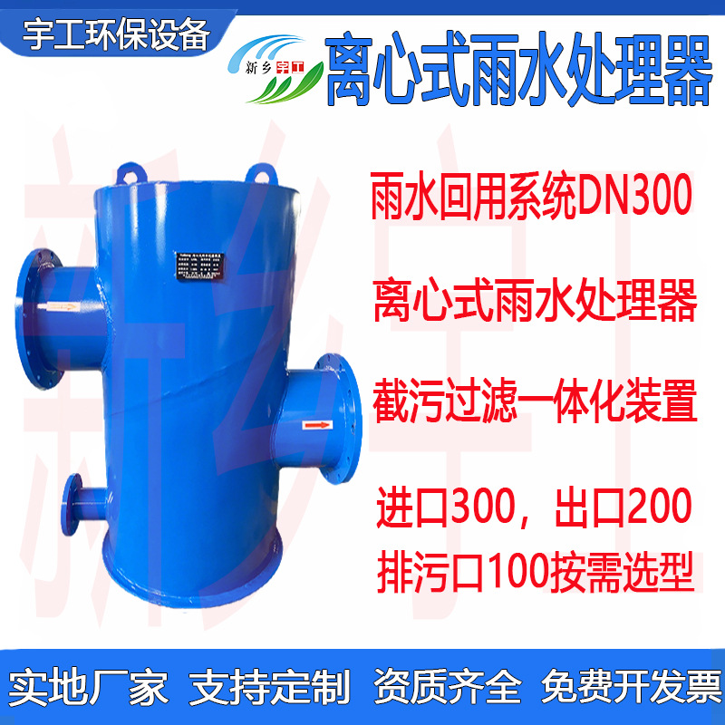 离心式雨水处理器雨水收集回用系统颗粒分离截污过滤一体化装置