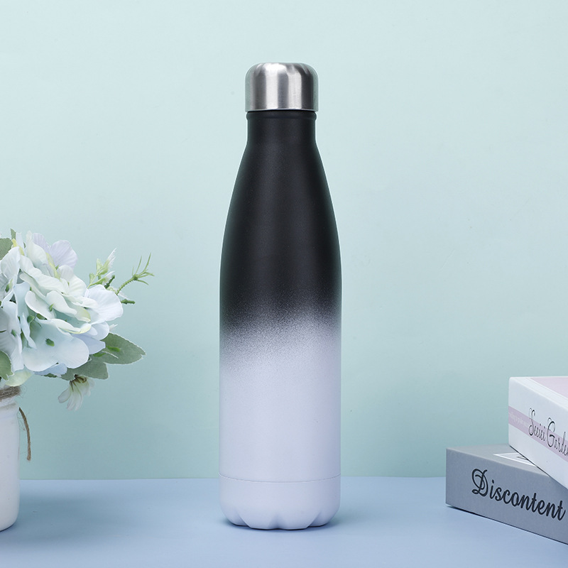Comercio al por mayor de acero inoxidable ventosa Comercio exterior Amazon botella de boca pequeña portátil deportes al aire libre botella de Coca-Cola personalización