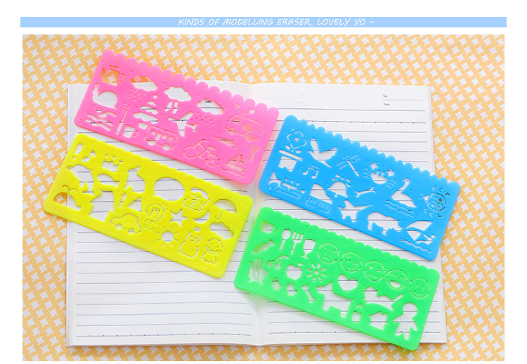 特卡通儿童速画尺画图模板尺画尺尺子文具批发厂家学生学习用品